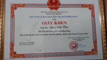 Giấy khen UBND TT Đồng Đăng- Huyện Cao Lộc - Tỉnh Lạng Sơn