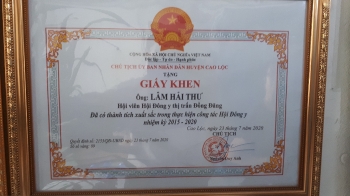 Giấy khen UBND Huyện Cao Lộc - Tỉnh Lạng Sơn