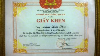 Giấy khen Sở Y tế Tỉnh Lạng Sơn